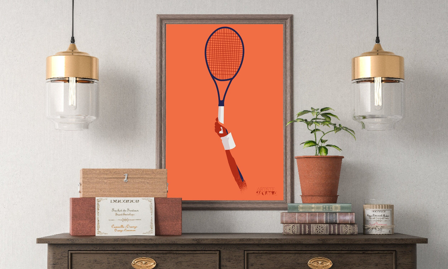 Affiche "Raquette de Tennis" - 50% de réduction