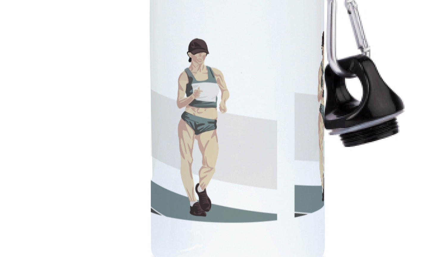 Aluminum athletics bottle "Women's walking" - Customizable