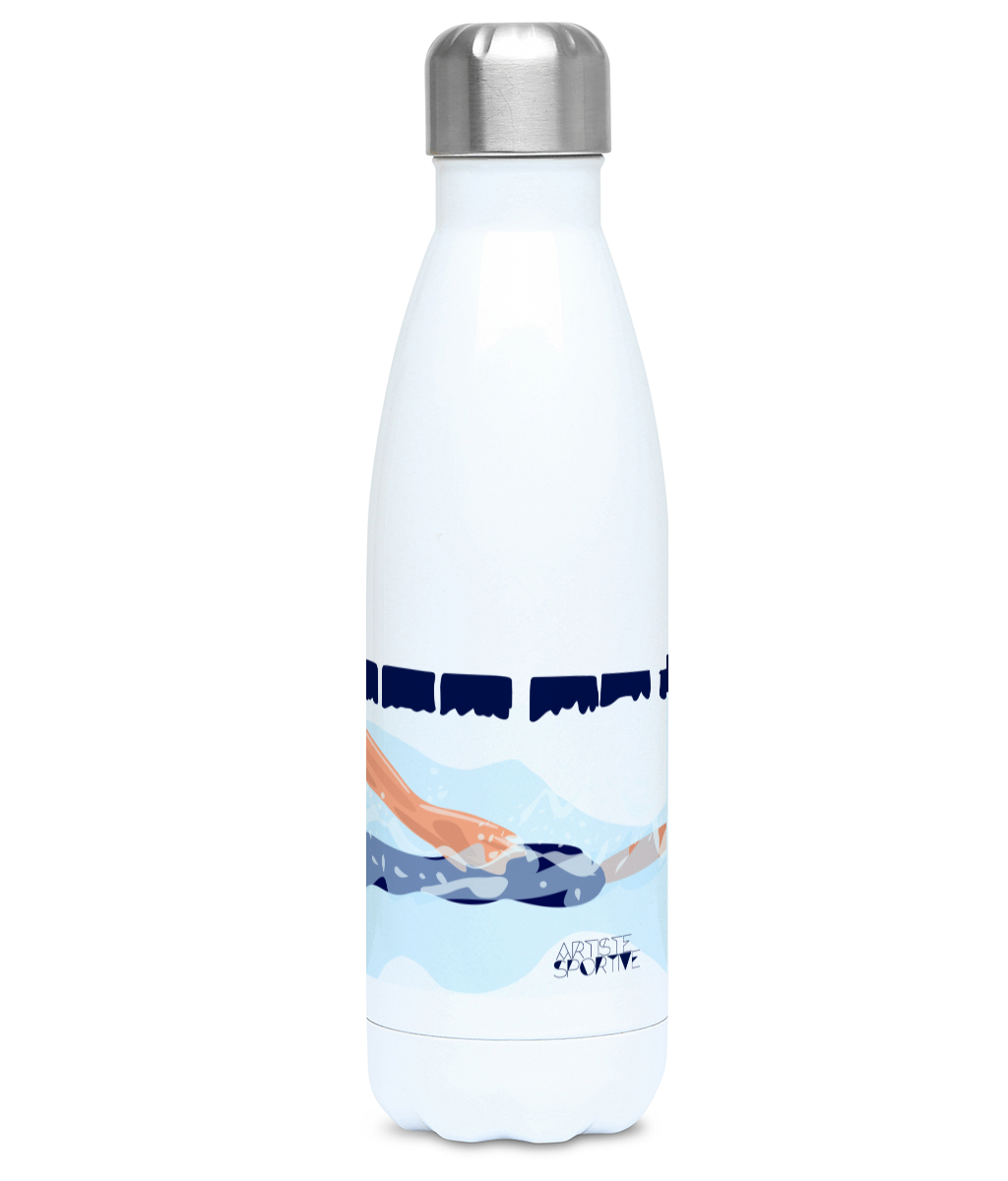 Gourde isotherme Natation Vintage "Le Crowl" - Personnalisable