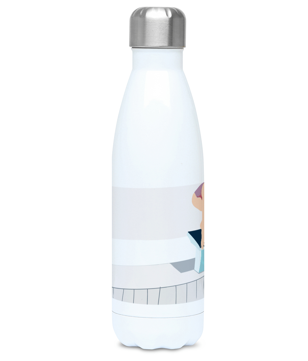 Gourde isotherme Natation Vintage "Le plongeon" - Personnalisable