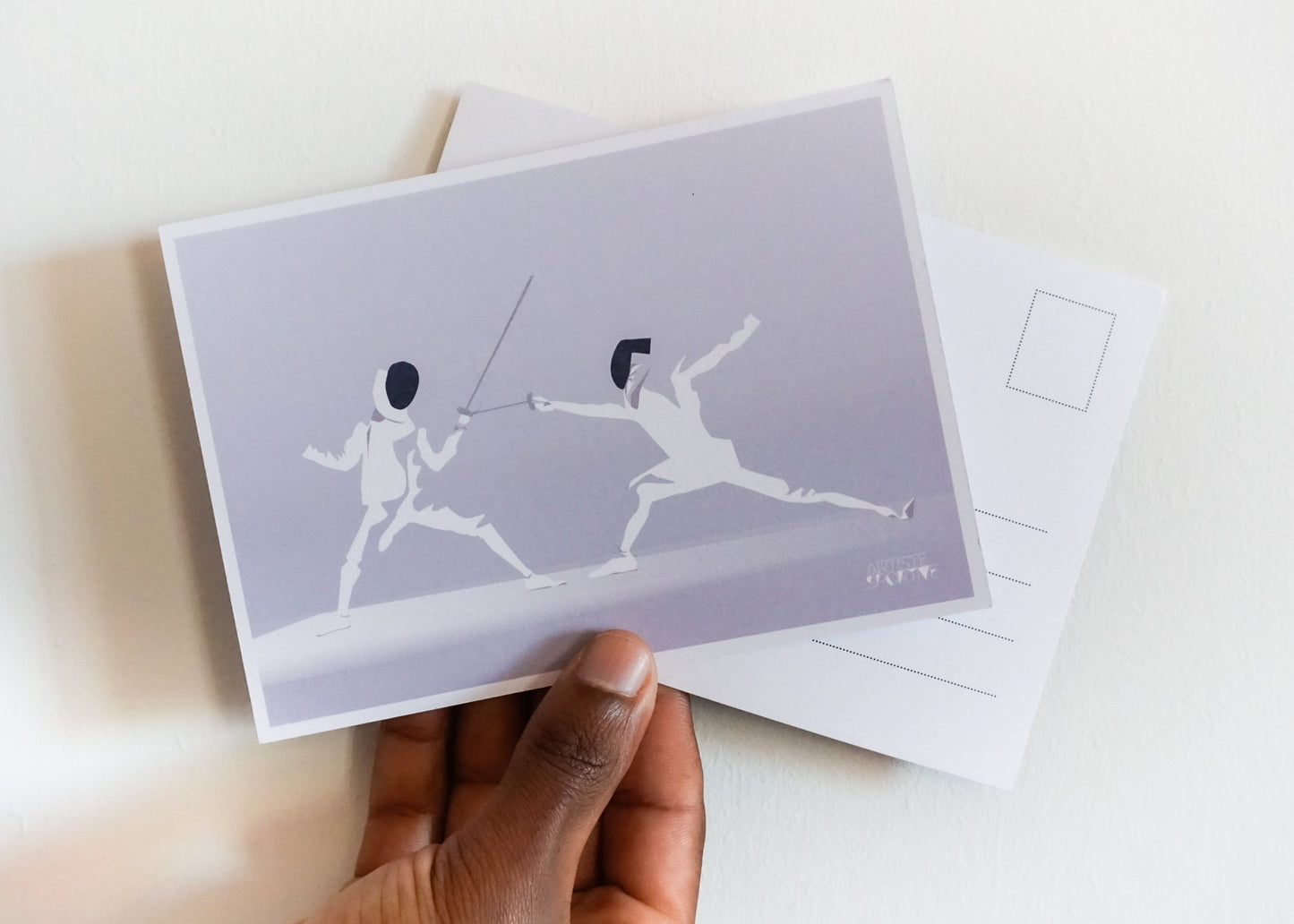 Affiche "L'escrime en blanc" - 50% de réduction