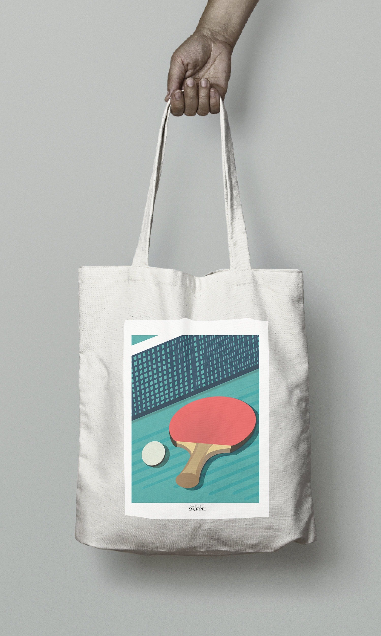 Tote bag ou sac Ping Pong La raquette de tennis de table