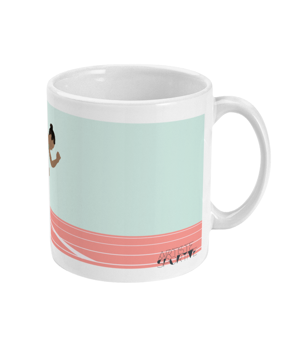 Tasse ou mug athlétisme "Sprint femme" - Personnalisable