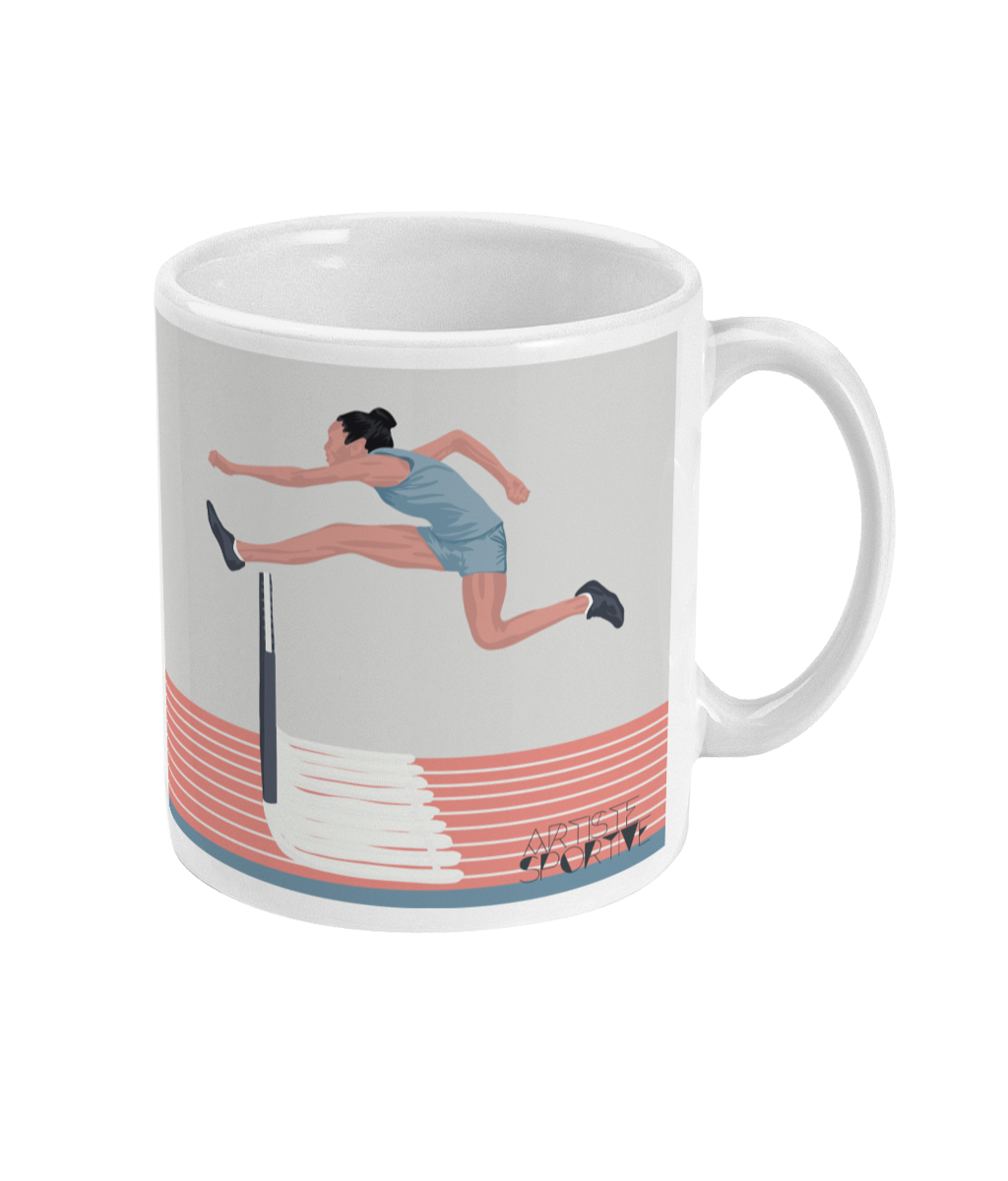 Tasse ou mug athlétisme "Saut haie femme" - Personnalisable