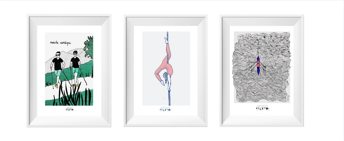 Nouvelle collection en ligne : des affiches colorées, épurées et design au style minimaliste créées à Tours