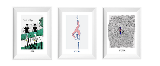 Nouvelle collection en ligne : des affiches colorées, épurées et design au style minimaliste créées à Tours