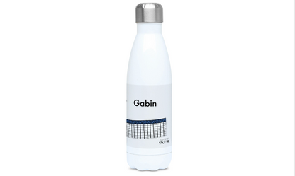 a white bottle with a silver lid on a white background
