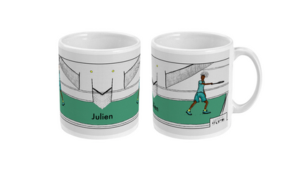 a couple of coffee mugs sitting on top of each other