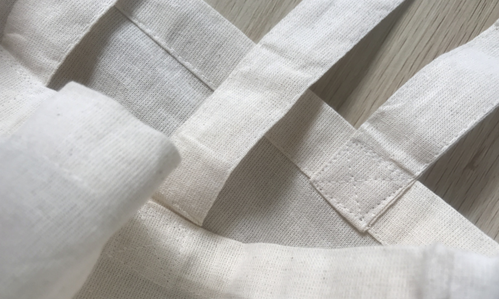 a close up of a piece of white fabric