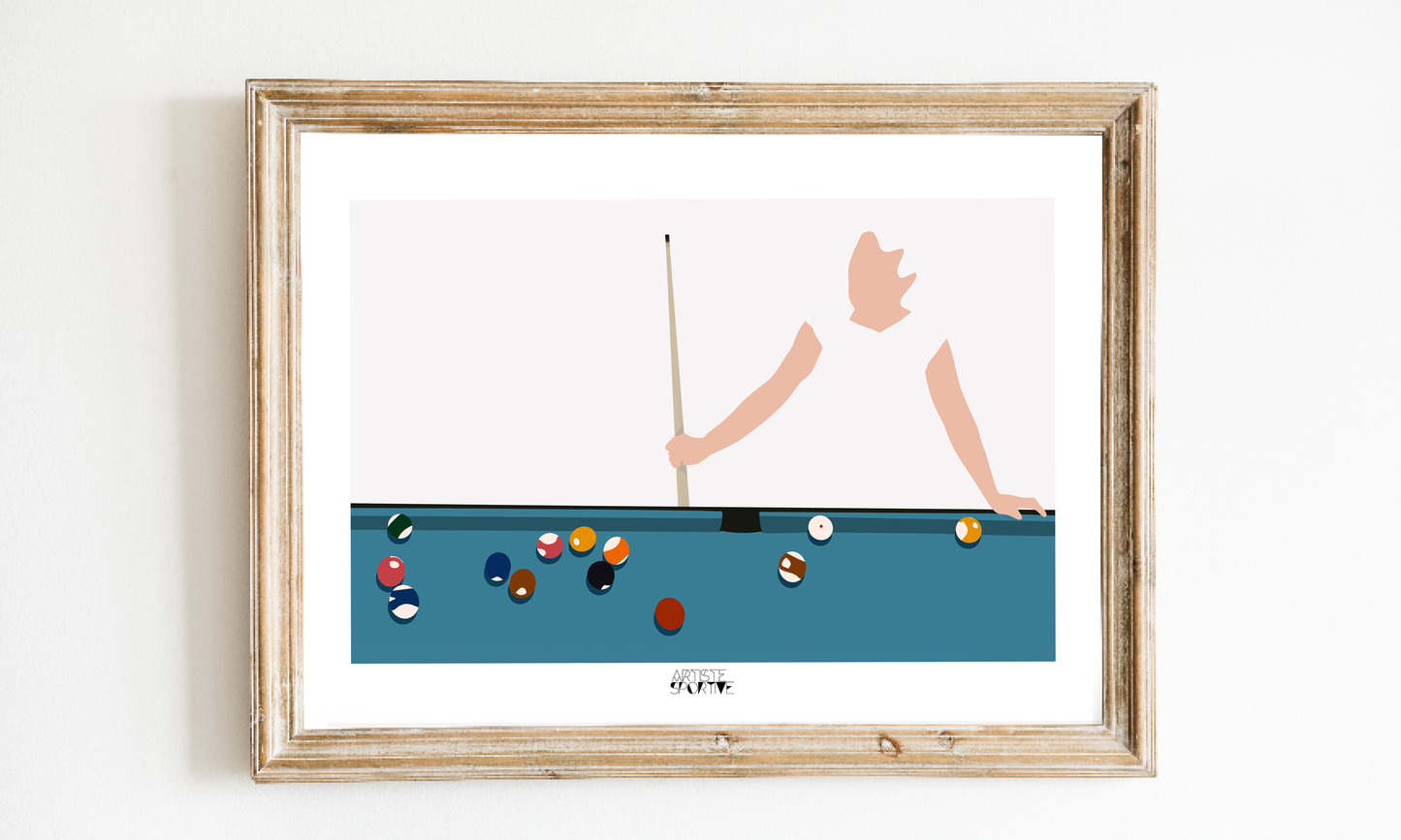 a picture of a person playing pool