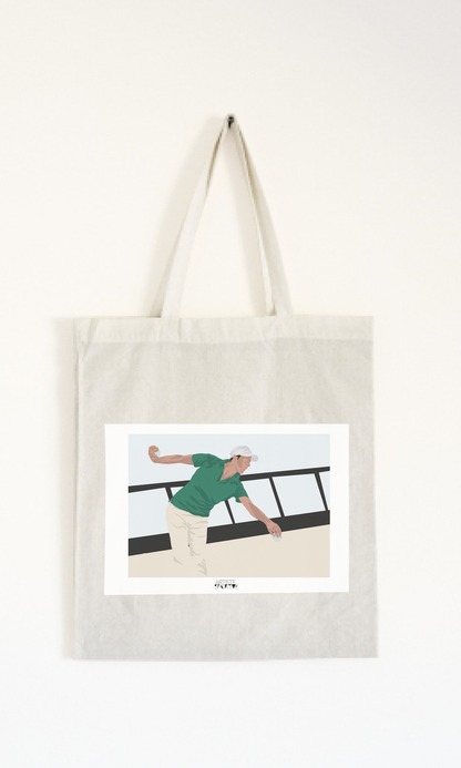 a tote bag hanging on a wall