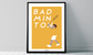affiche badminton, poster badminton fille, cadeau badminton, anniversaire, noel, imprimé à Tours, livraison gratuite, 
