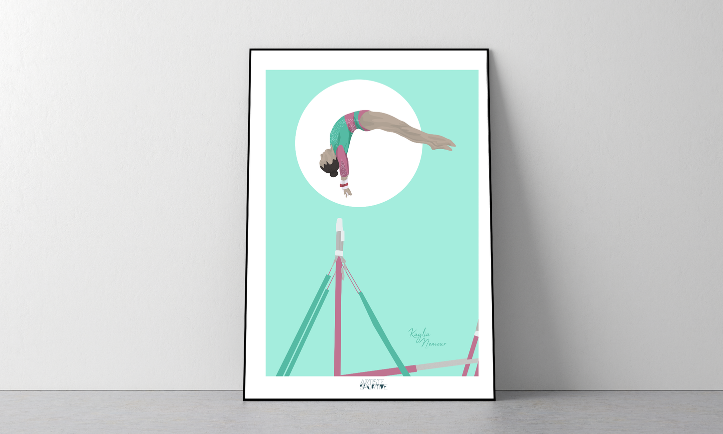 Affiche Gymnastique "Les Barres" - Collection Kaylia Nemour