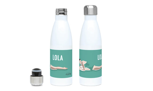 Gourde isotherme, gourde personnalisable, gourde gymnastique, verte, gourde entraînement, gourde école, gourde gymnaste, gourde coach, noël, anniversaire