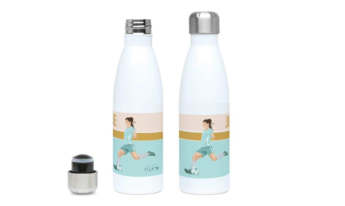 Isolierflasche für Damenfußball „La footballeuse“ – anpassbar