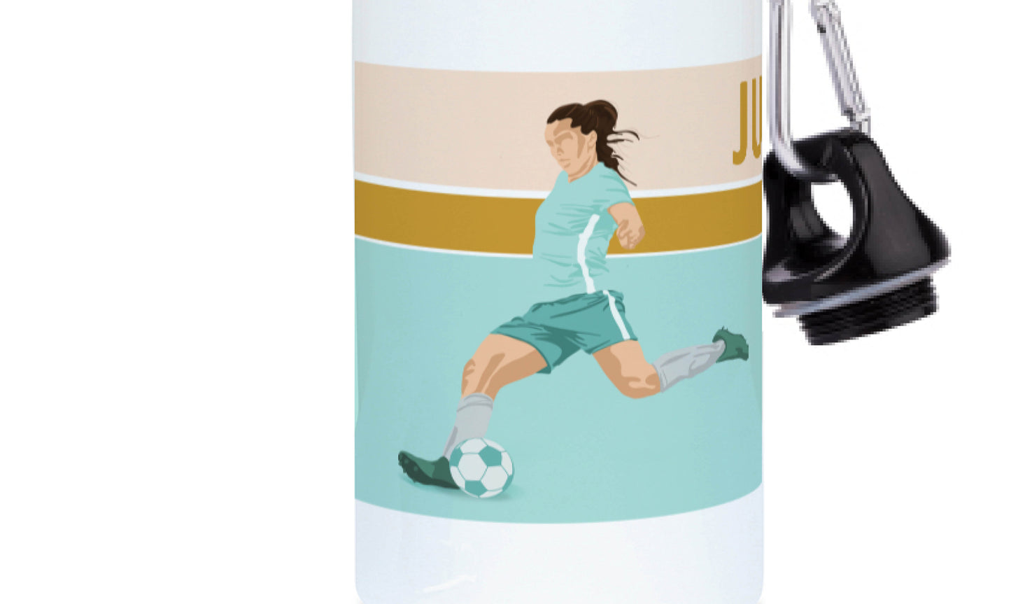 Aluminum women's football bottle "Footballeuse" - Customizable