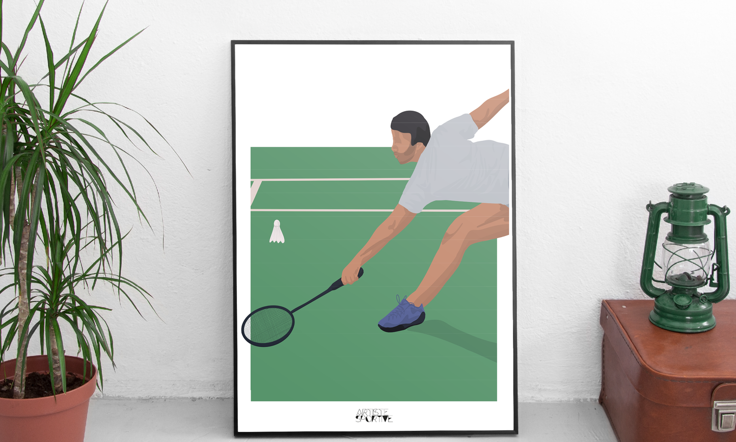 Poster 'Badmintonspieler'