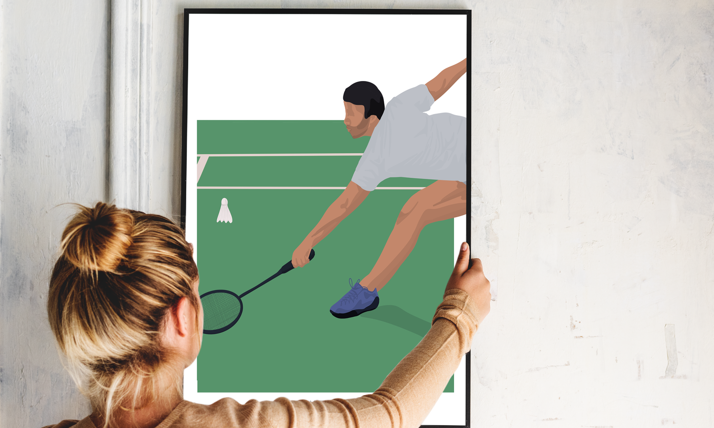 Poster 'Badmintonspieler'