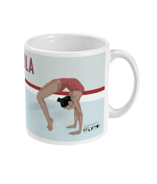 Tasse gymnastique, tasse personnalisable, tasse personnalisable gymnastique, tasse prénom, tasse prénom gymnastique, tasse coach gymnastique