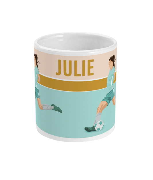 Footballeuse, tasse footballeuse, cadeau footballeuse, cadeau anniversaire footballeuse, cadeau noel footballeuse, cadeau coach football