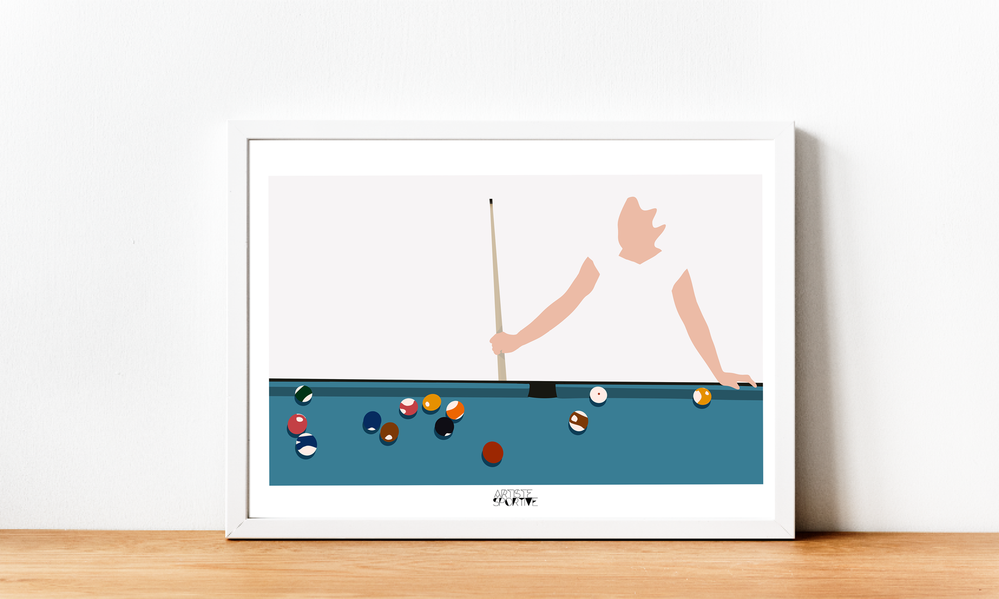 a picture of a person playing pool