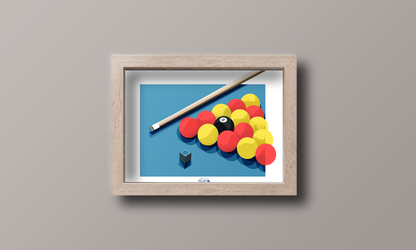 a picture of a picture of a pool ball game