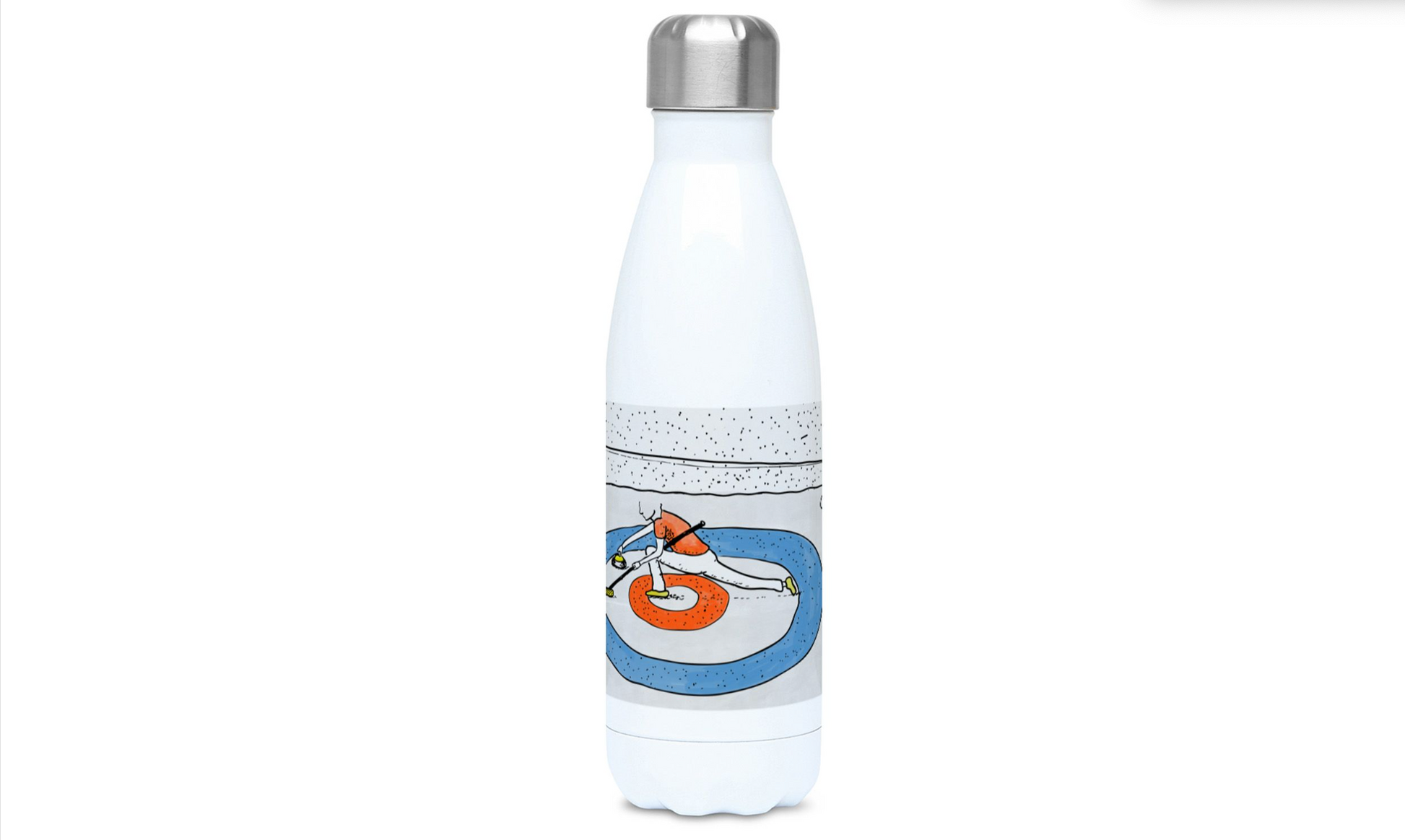 a water bottle with a picture of a fish on it