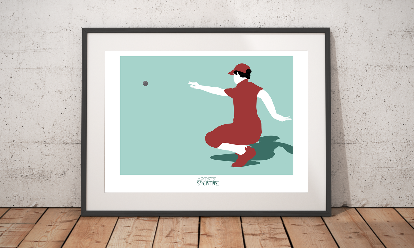 a woman in a red dress is throwing a ball