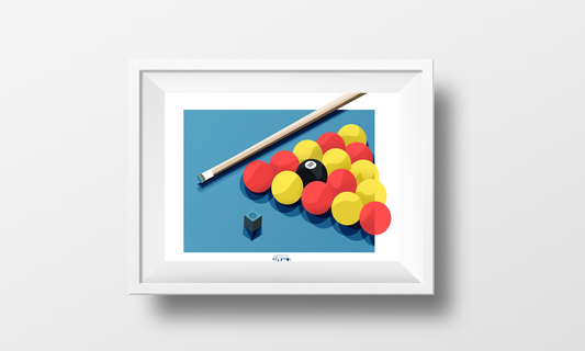 a picture of a picture of a pool ball game