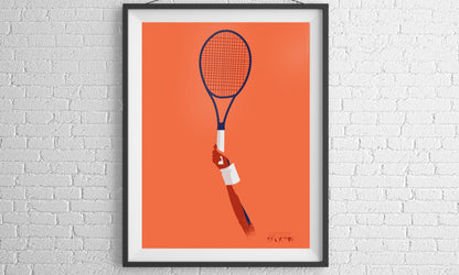 Poster „Tennisschläger“.