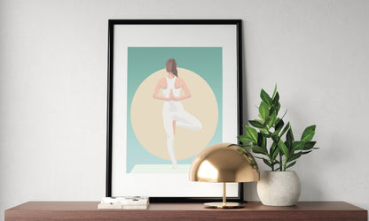 Plakat „Emma macht Yoga“.