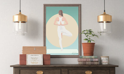 Plakat „Emma macht Yoga“.