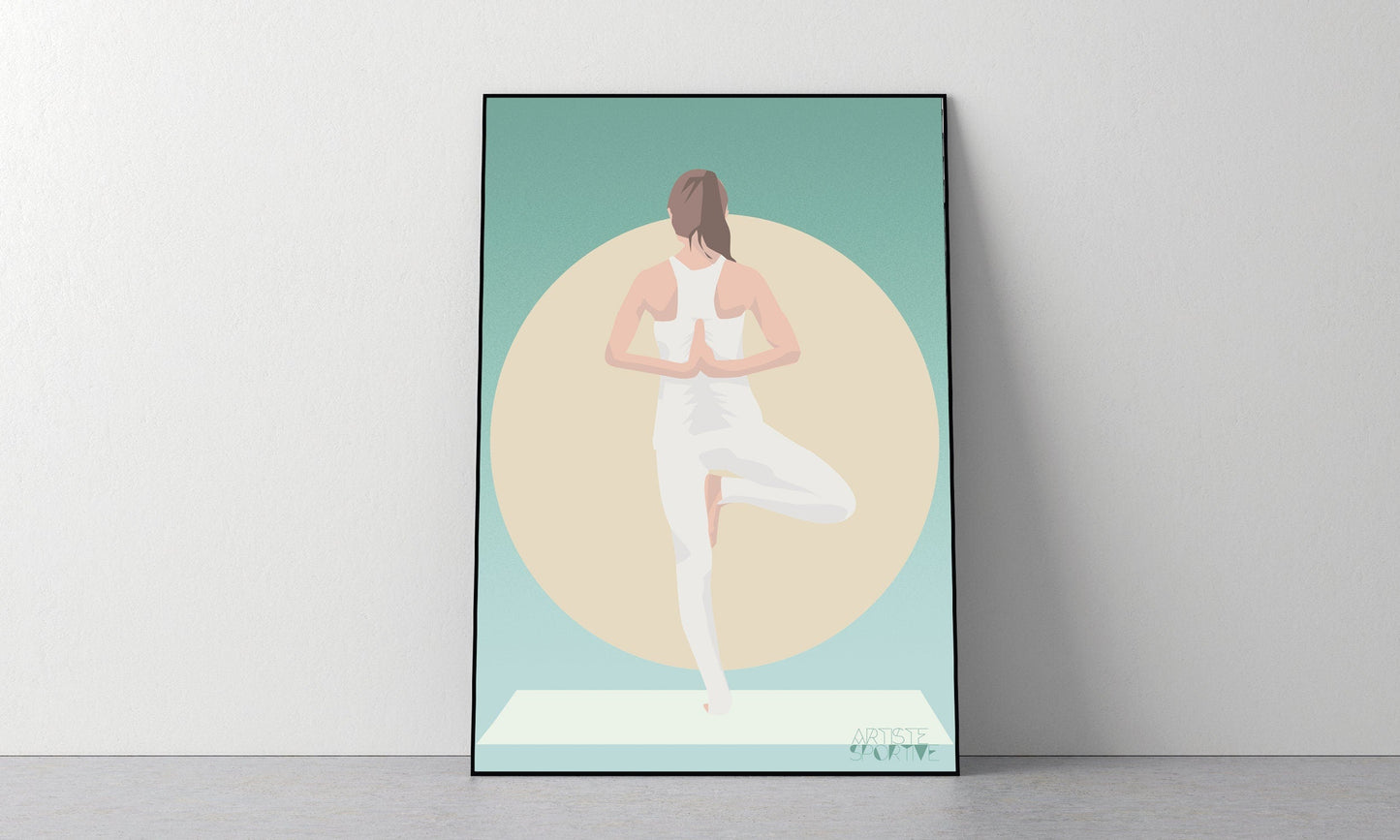 Plakat „Emma macht Yoga“.