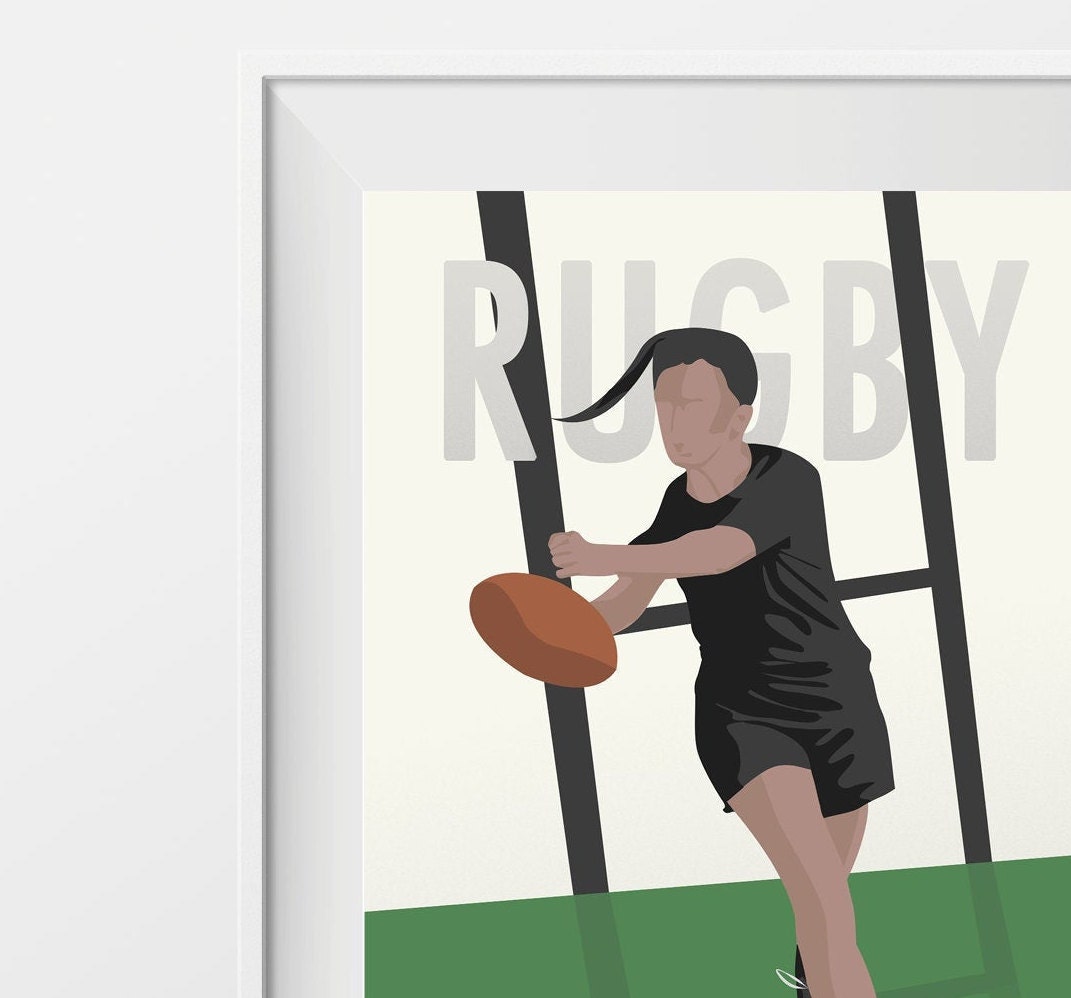 „Vintage-Frauen-Rugby“-Poster