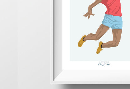 Poster "Badminton player" - customizable