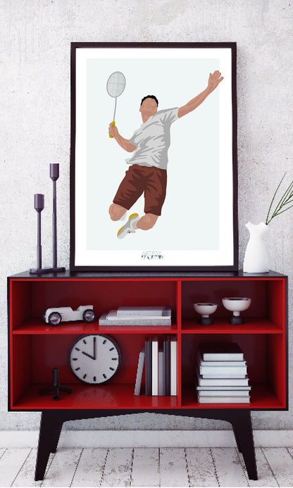 Poster "Badminton player"