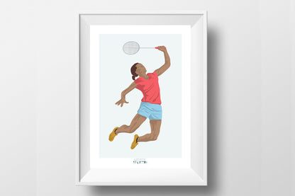 Poster "Badminton player" - customizable