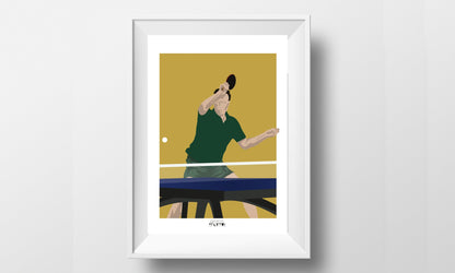 Ping Pong Poster "The table tennis player"