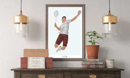 Poster „Badmintonspieler“