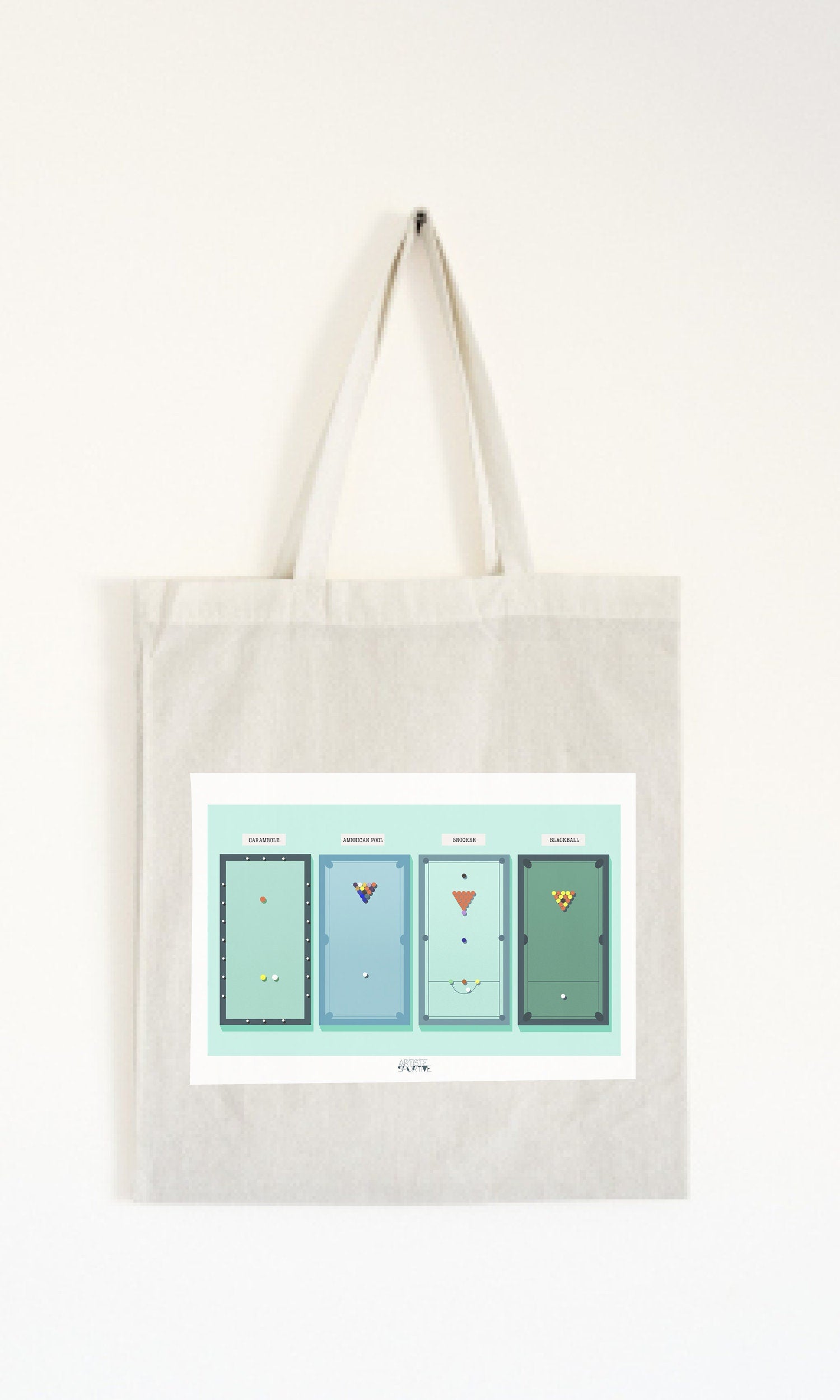 a tote bag hanging on a wall