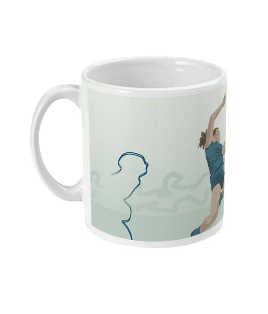 Volleyball cup or mug "The volleyball player" - Customizable