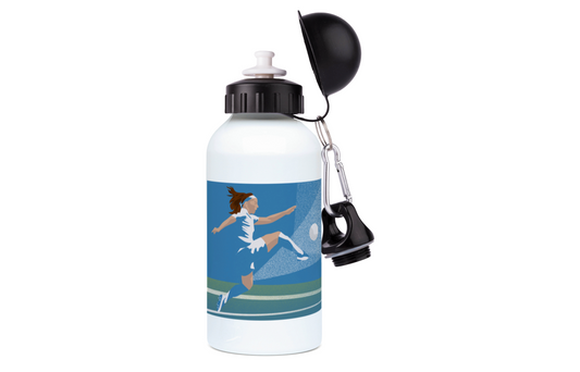 Aluminum women's football bottle "Football player" - Customizable
