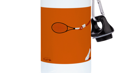 Gourde aluminium "Joueur de tennis" - Personnalisable