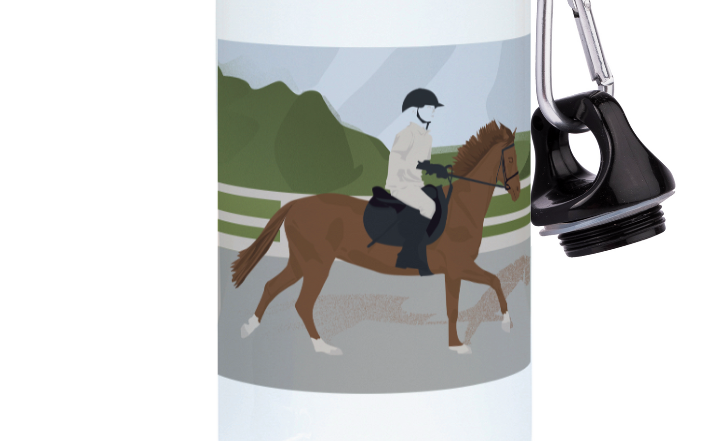 Aluminum horse riding bottle "On the horse" - Customizable