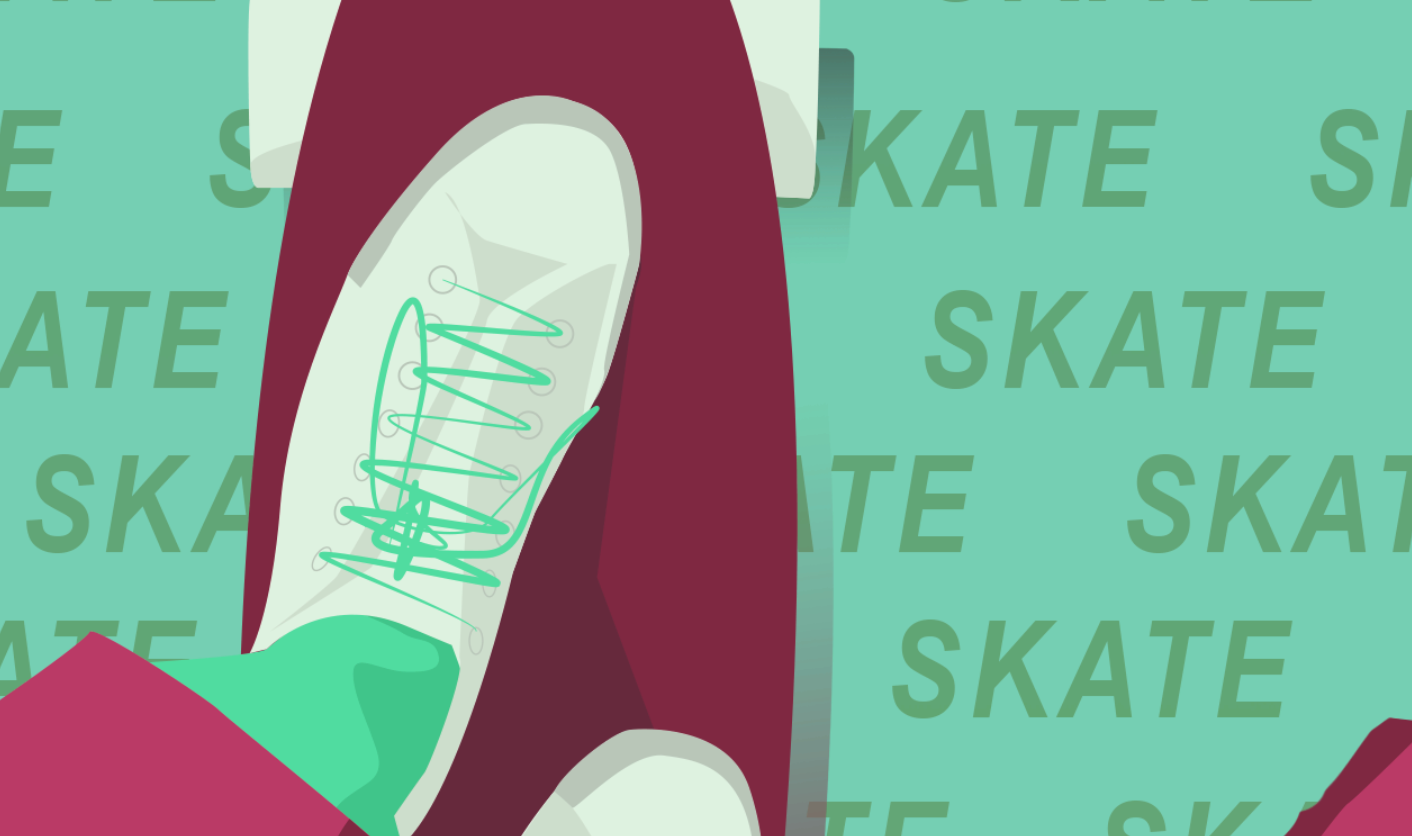 “Skate in burgundy” insulated bottle - Customizable