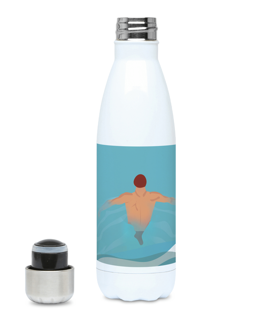 Vintage Schwimm-Isolierflasche „Swimming“ – anpassbar