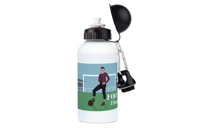 Vintage aluminum football bottle "The English Game" - Customizable