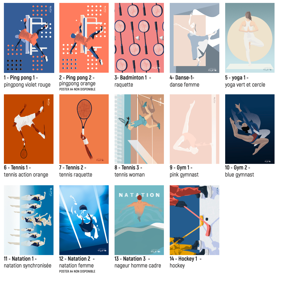 Carte de natation vintage | Carte natation | Artiste Sportive