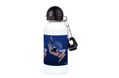 Blue gymnastic aluminum bottle "Tatiana the gymnast" - Customizable