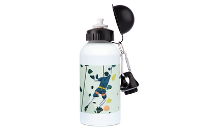 Climbing aluminum bottle "The man who climbed" - Customizable